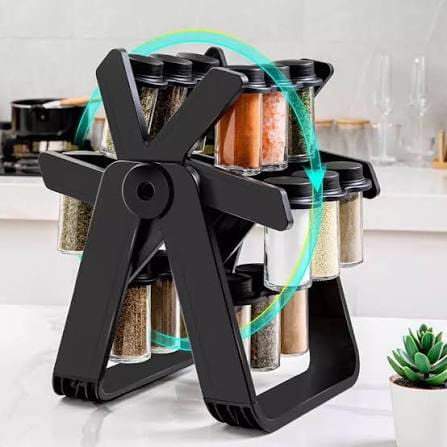 Rotating Ferris Wheel Spice Rack Organizer 18 Jars